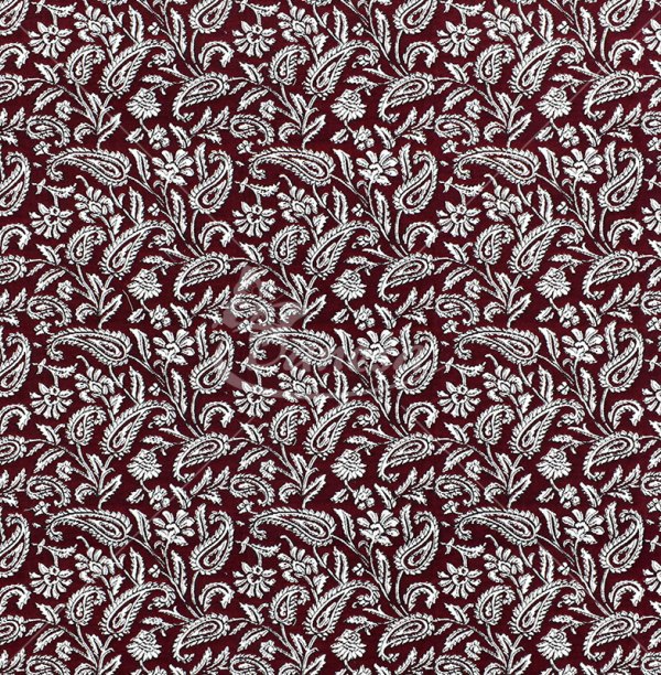 Tapestry with cotton, paisley print, color palette