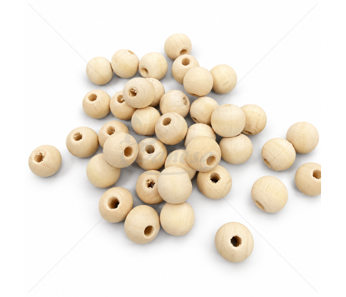 Natural Wooden Beads with Large Hole 12 mm – 20 g
