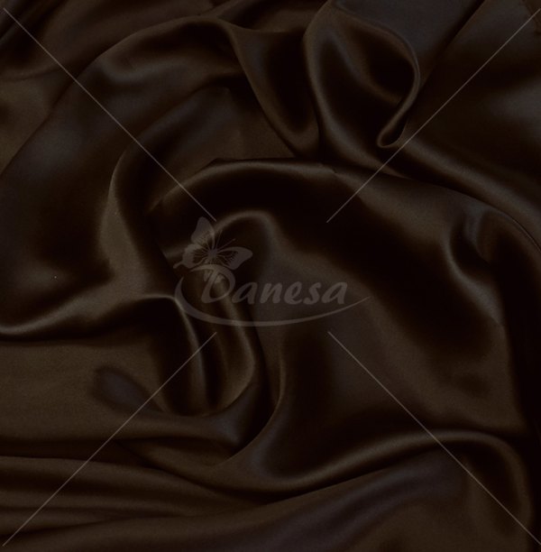 Natural silk, dark brown color