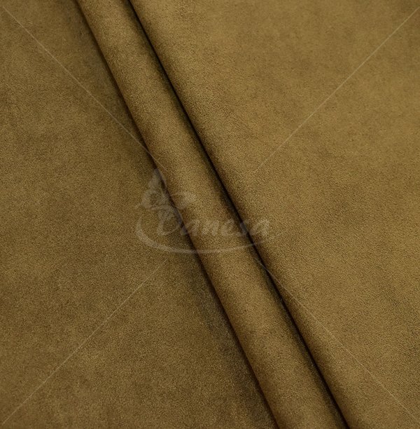 Strechy artificial suede, brown color