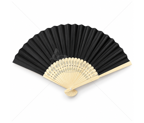 Popierinė vėduoklė su raižytais ornamentais 21 cm