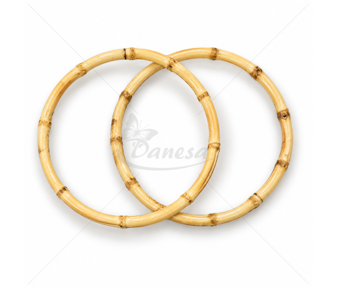 Lacquered Bamboo Handles for Bags, 15 or 20 cm
