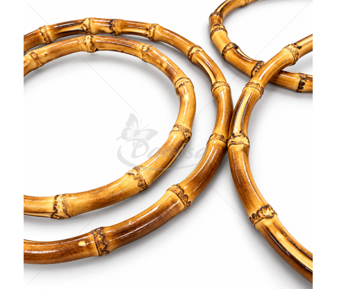 Lacquered Bamboo Handles for Bags, 15 or 20 cm
