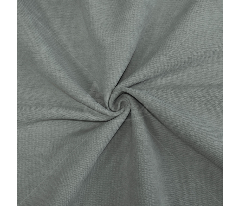 Blackout curtain fabric, velvet structure, grey color