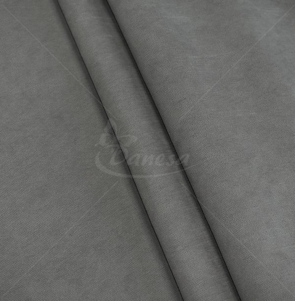 Blackout curtain fabric, velvet structure, warm grey color