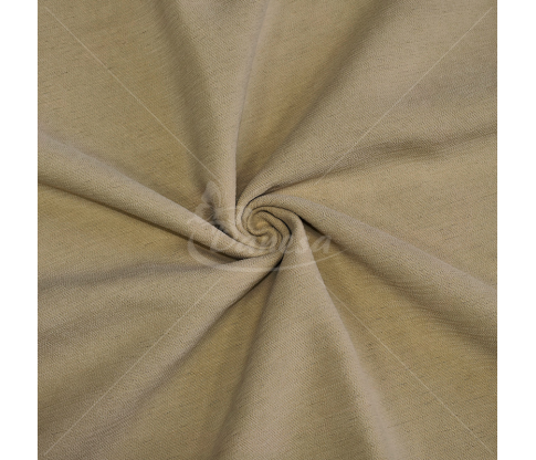 Blackout curtain fabric, velvet structure, dark sand color