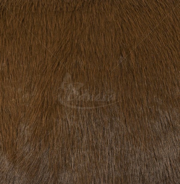 Faux fur, mid-lenght, brown color