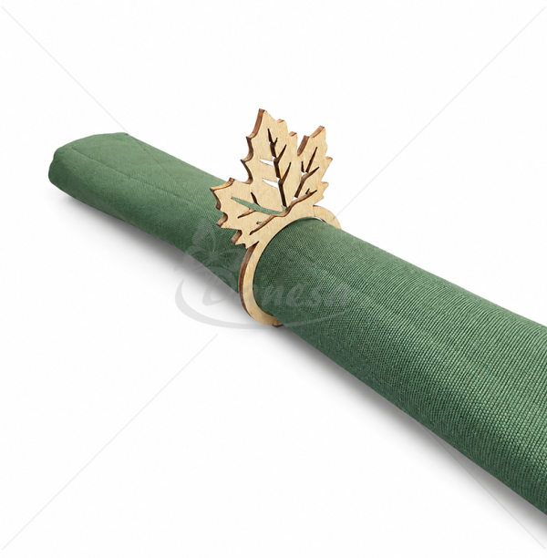 Деревянное кольцо для салфетки «Кленовый лист»