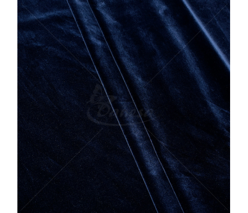 Cotton velvet, very dark blue color