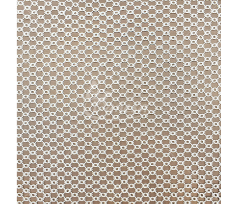 Viskozinis gipiūras, geometrinis raštas, balta spalva