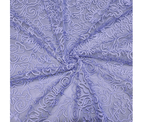 Guipure, abstract pattern, light violet color