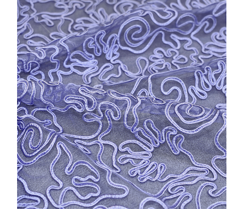 Guipure, abstract pattern, light violet color