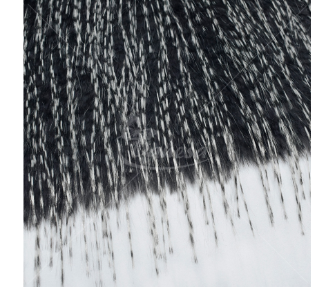 Faux fur, two lengths hair, grey color