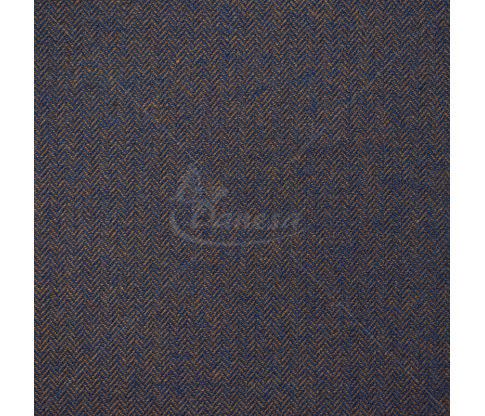 Suit fabric, herringbone weave, brown and dark blue color