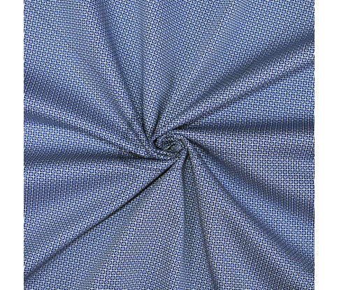 Cotton Fabric, small geometric print, blue color