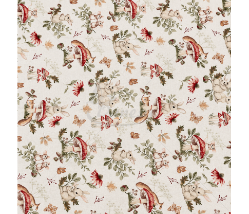 Children’s Cotton Fabric “Forest Animals”