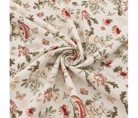 Children’s Cotton Fabric “Forest Animals”