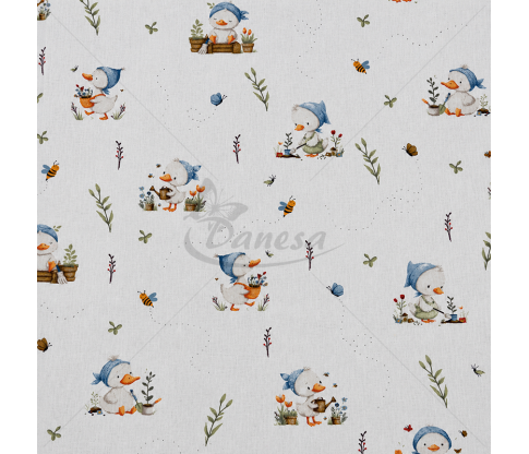 Children's bedding cotton fabric with ducklings