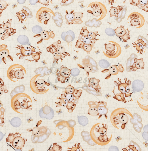 Gauze Fabric with Animals