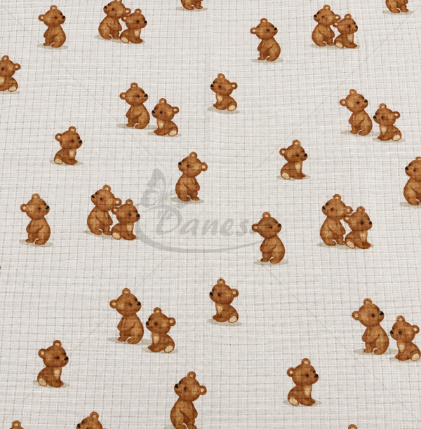 Gauze Fabric with teddy bears