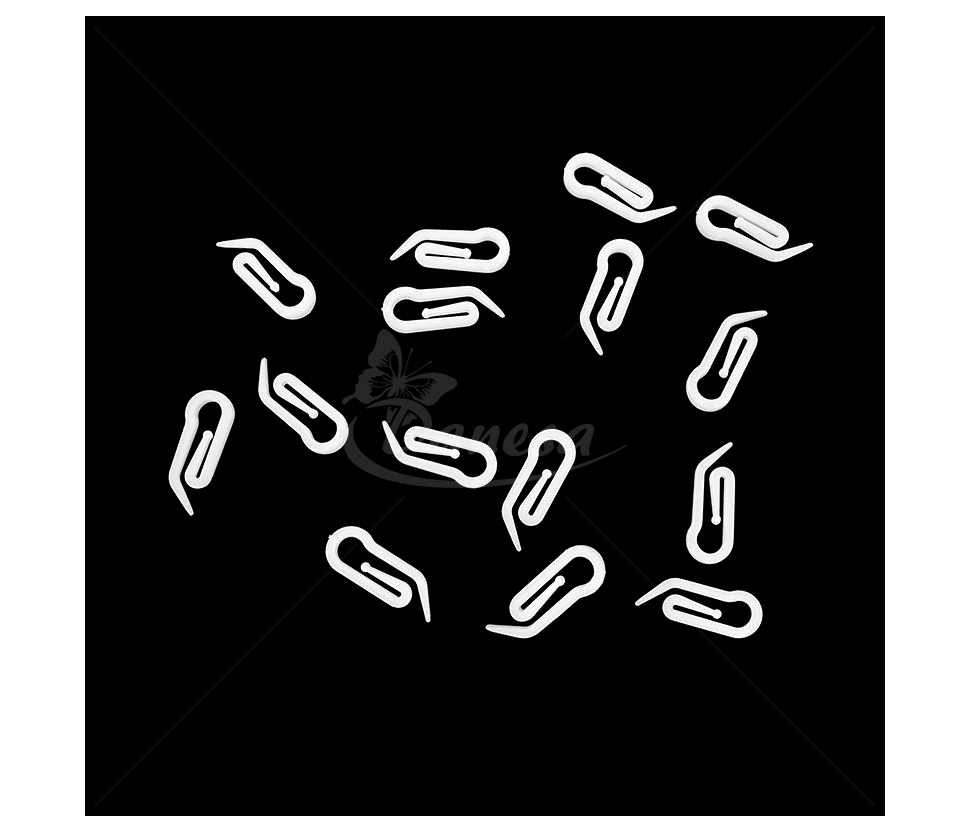 White Plastic Curtain Hooks