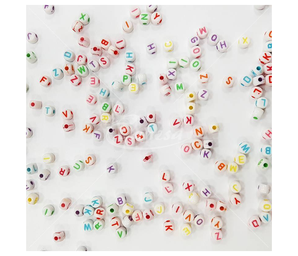 Plastic beads LETTERS