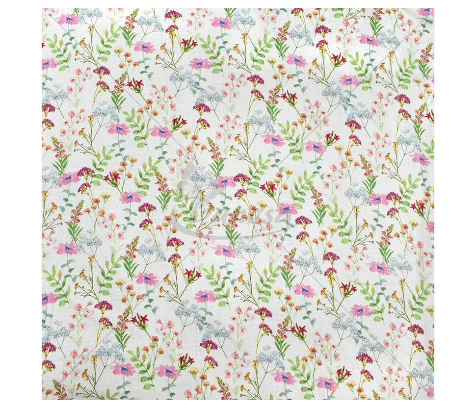 Muslin with a pattern, "Flower field"