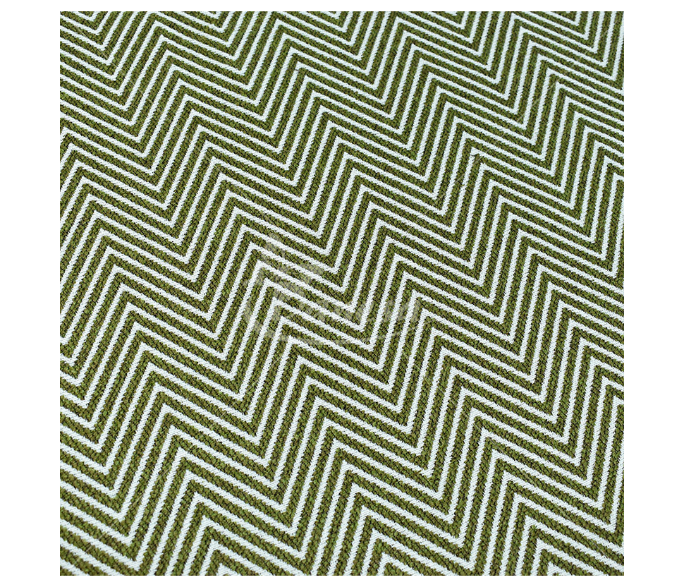 Tapestry with cotton, zig-zag print, khaki