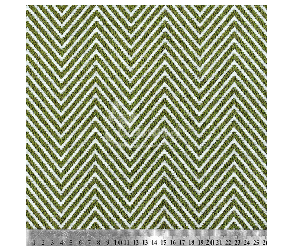 Tapestry with cotton, zig-zag print, khaki