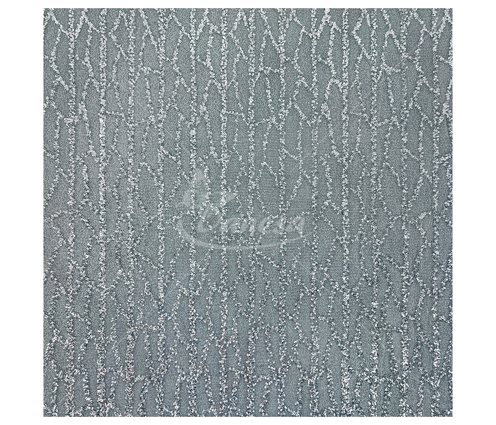 Fabric embroidered with scales