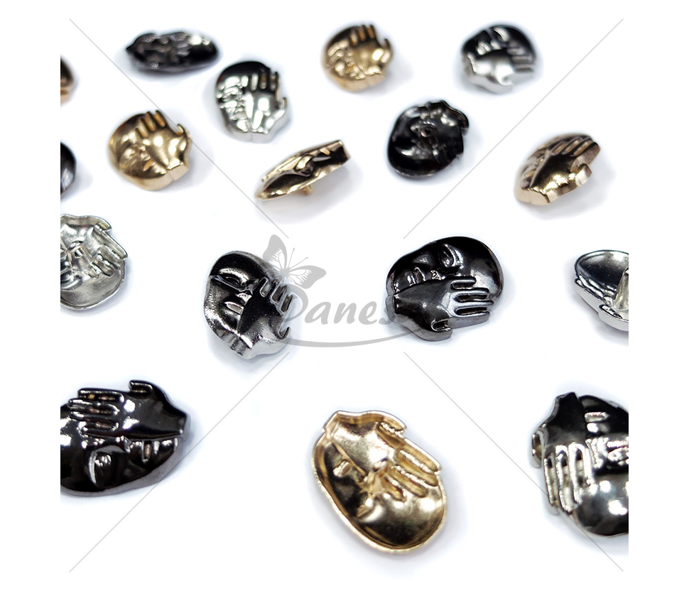 Buttons "Covered face", metal shank buttons