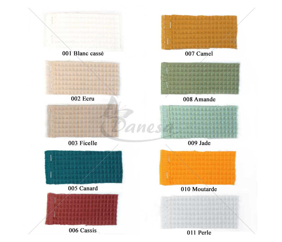 Waffle fabric (towel) Color palette
