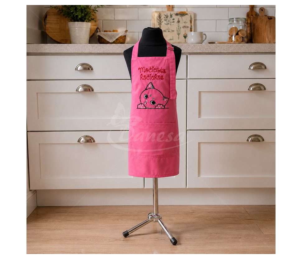 Children’s Apron “Grandma’s Kitty”, 4–5 years