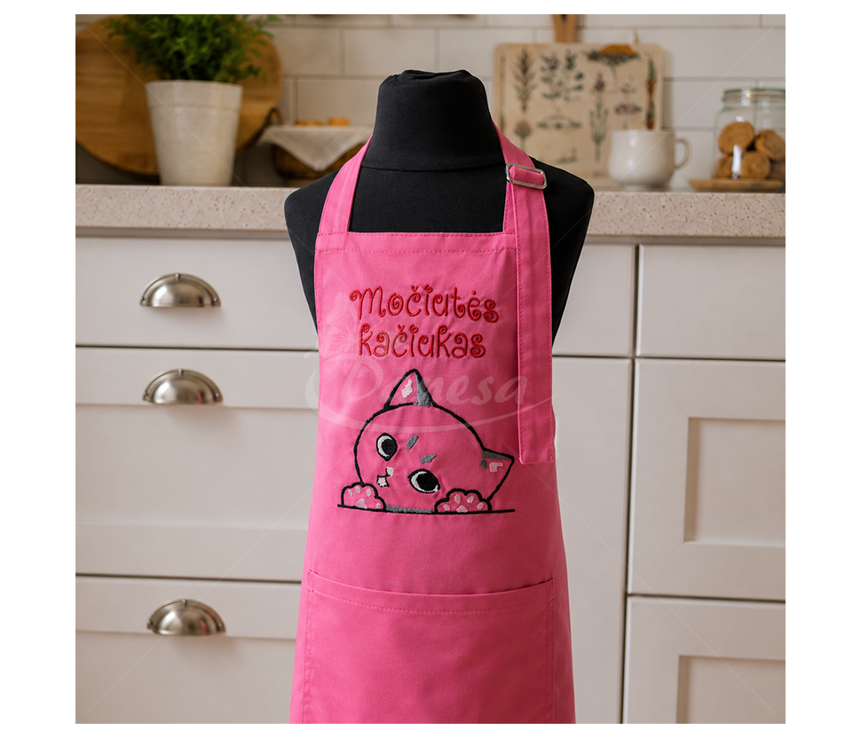 Children’s Apron “Grandma’s Kitty”, 4–5 years