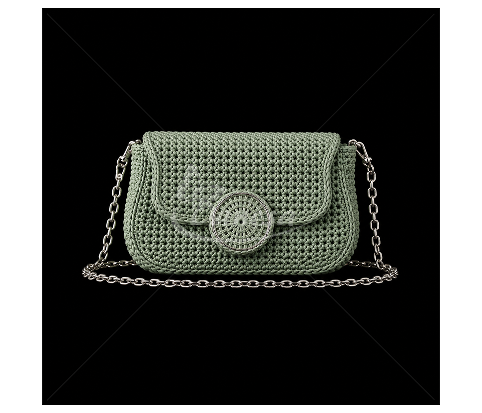 Plastic Canvas for Crocheting a Small Handbag, 15 x 7.5 x 4 cm