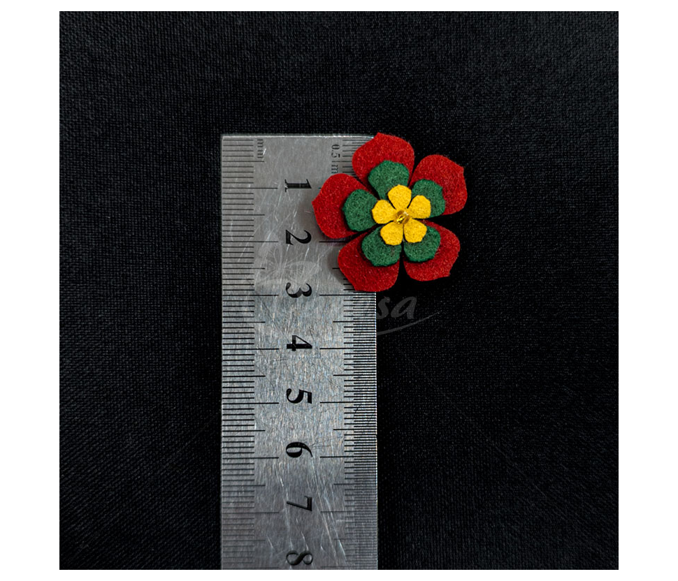 Tricolor Flower - Brooch