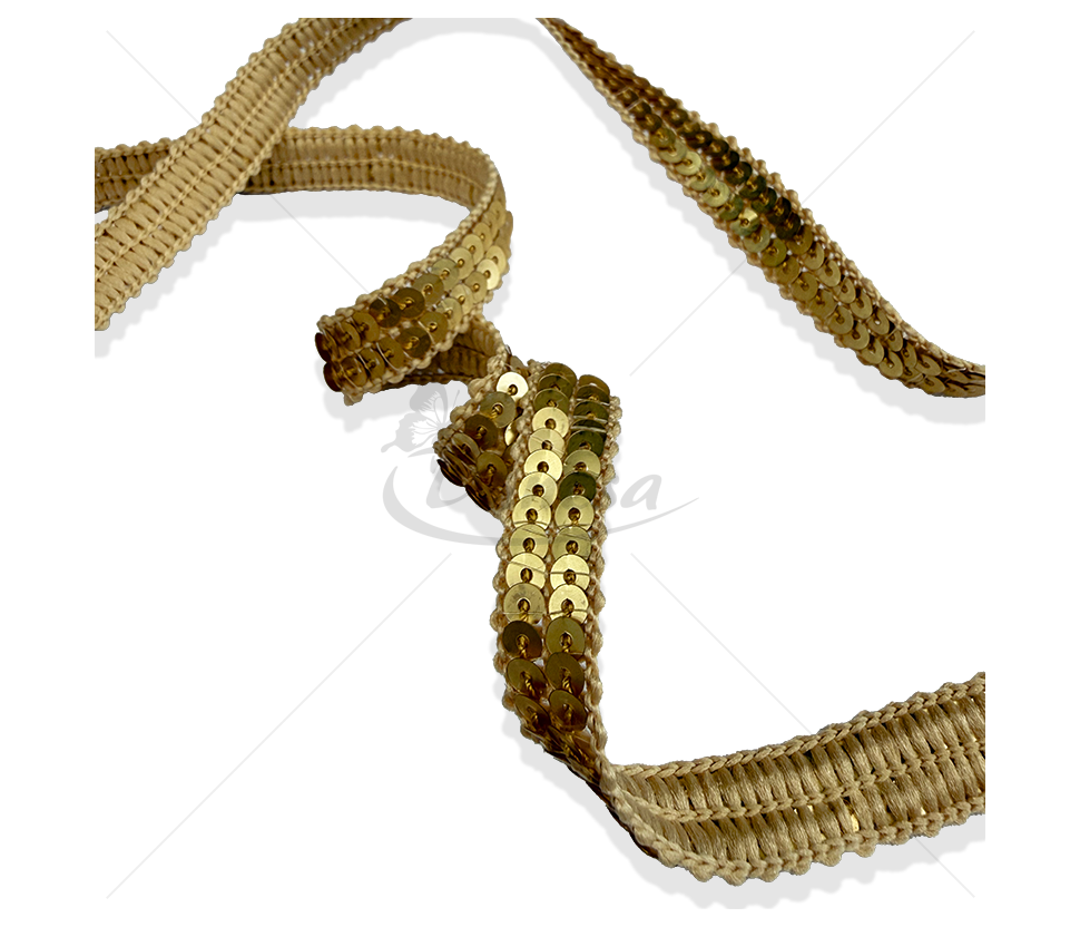 Shiny Synthetic Decorative Sequin Trim, 1 cm