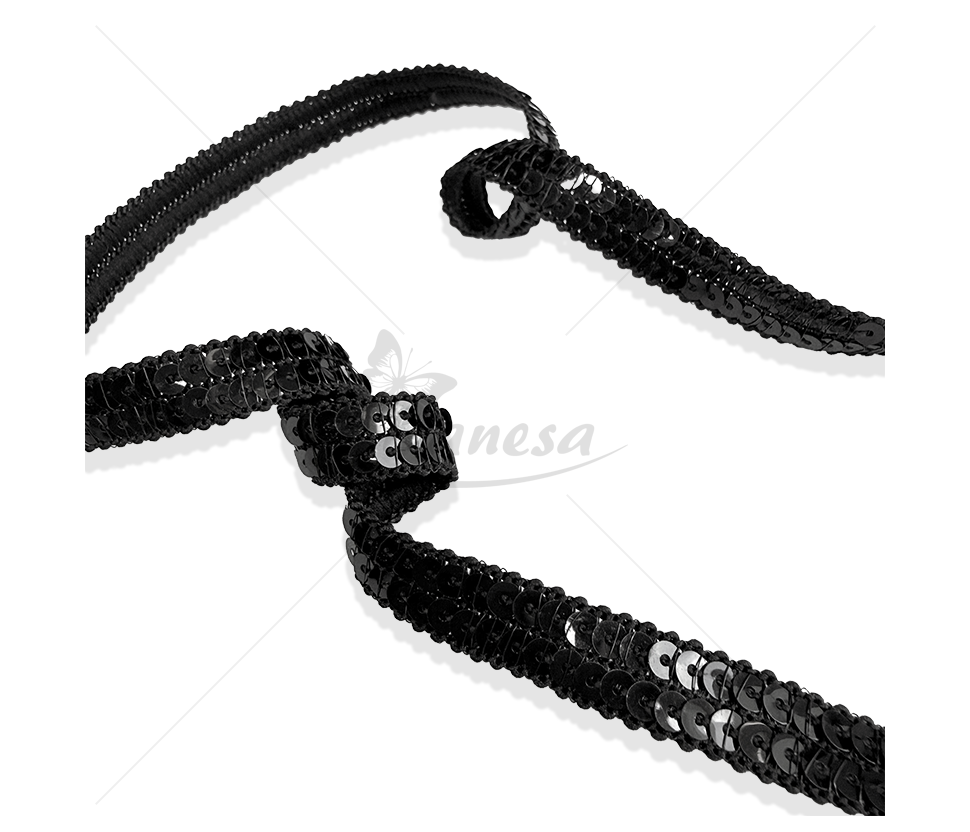 Shiny Synthetic Decorative Sequin Trim, 1 cm