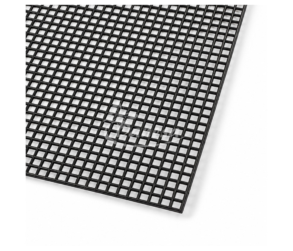 Black Rectangular Plastic Canvas for Latch Hook Technique, 20.2 x 30.4 cm