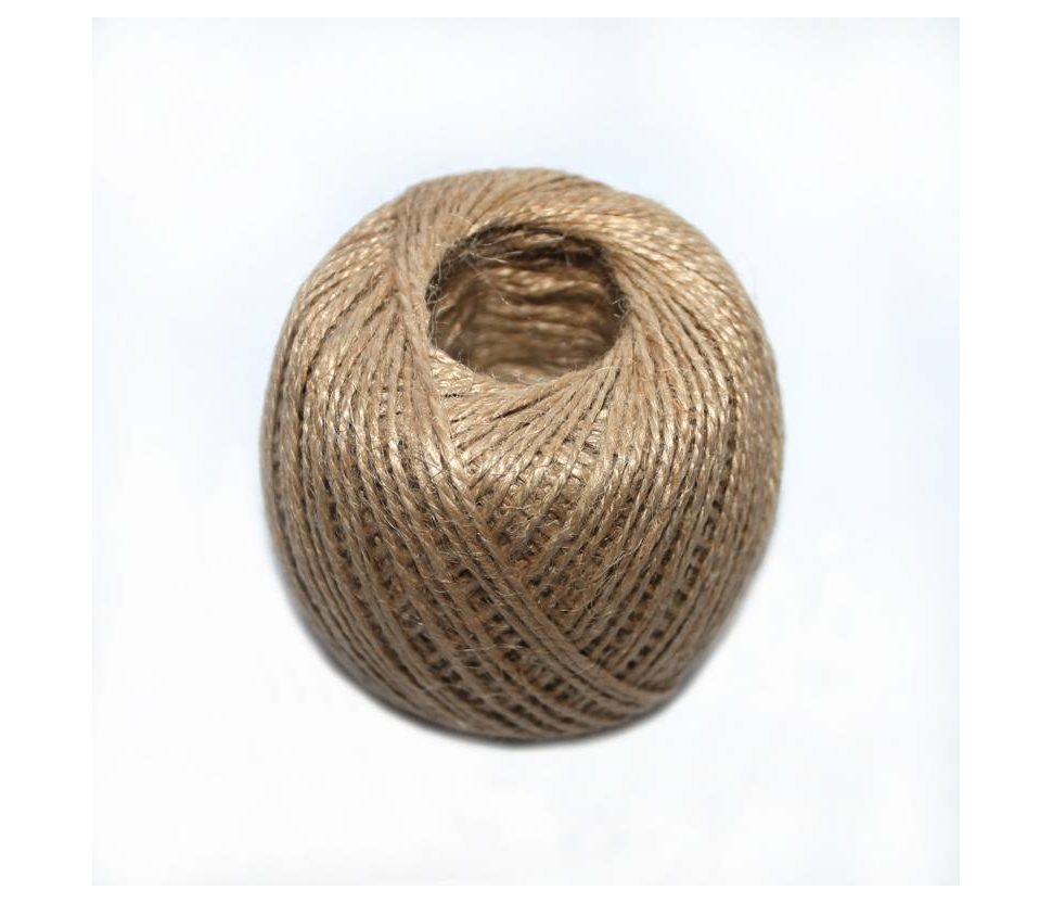 Natural hemp fiber twine
