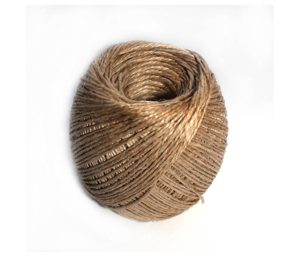 Natural hemp fiber twine