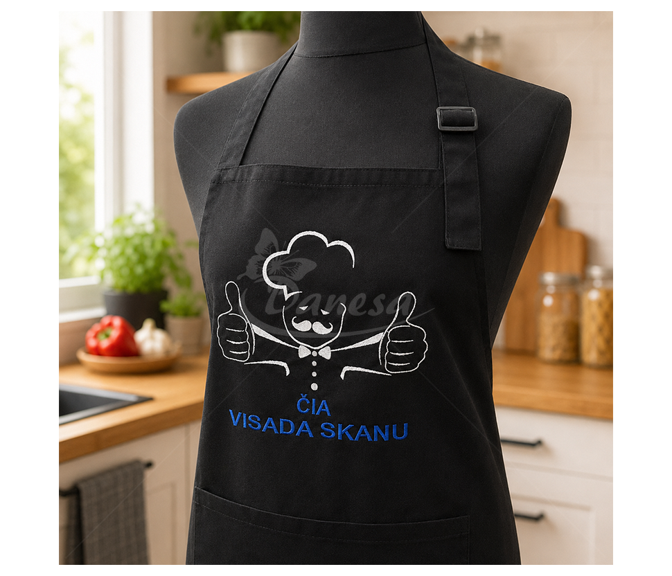Men’s Apron “It’s Always Tasty Here”, XL–XXL