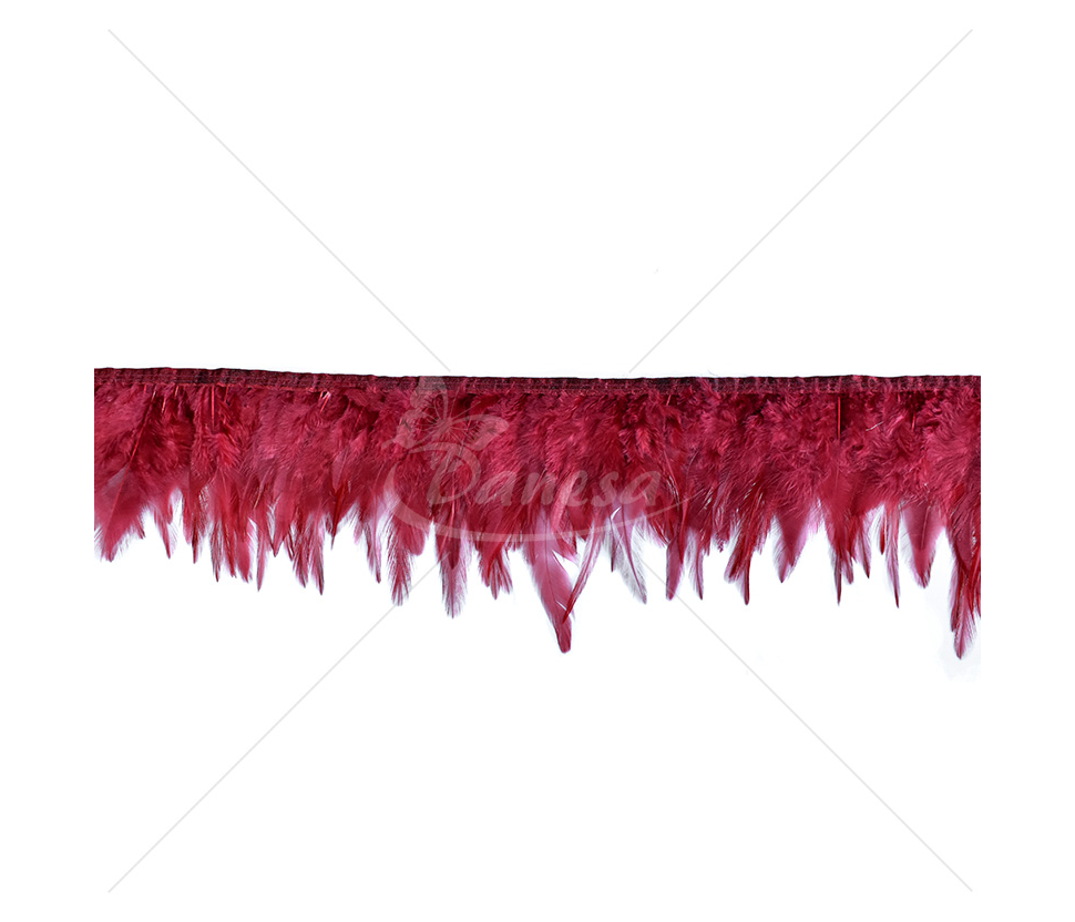 Rooster feather decorative ribbon, 10 cm