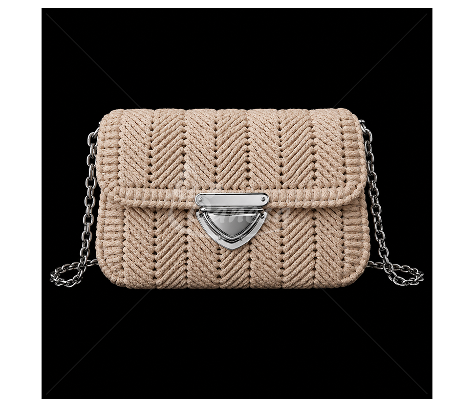 Plastic Canvas for Crocheting a Handbag, 24 x 13 x 6 cm