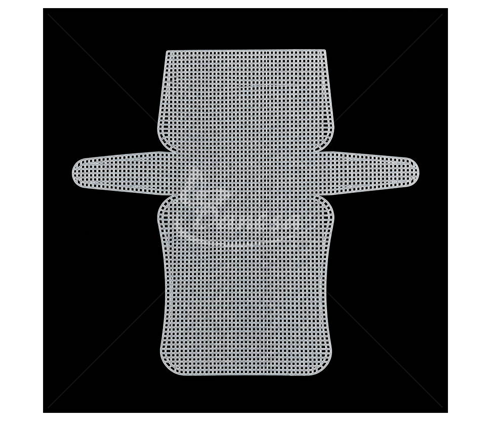 Plastic Canvas for Crocheting a Handbag, 18 x 9 x 4.5 cm