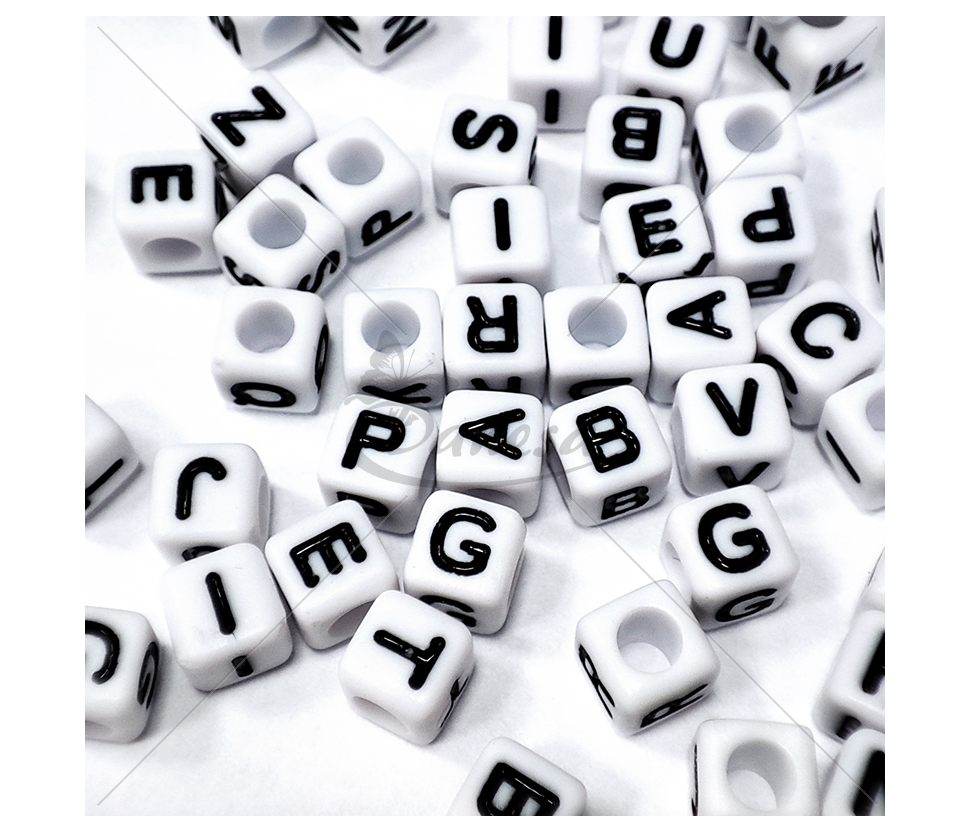 Plastic beads Letters