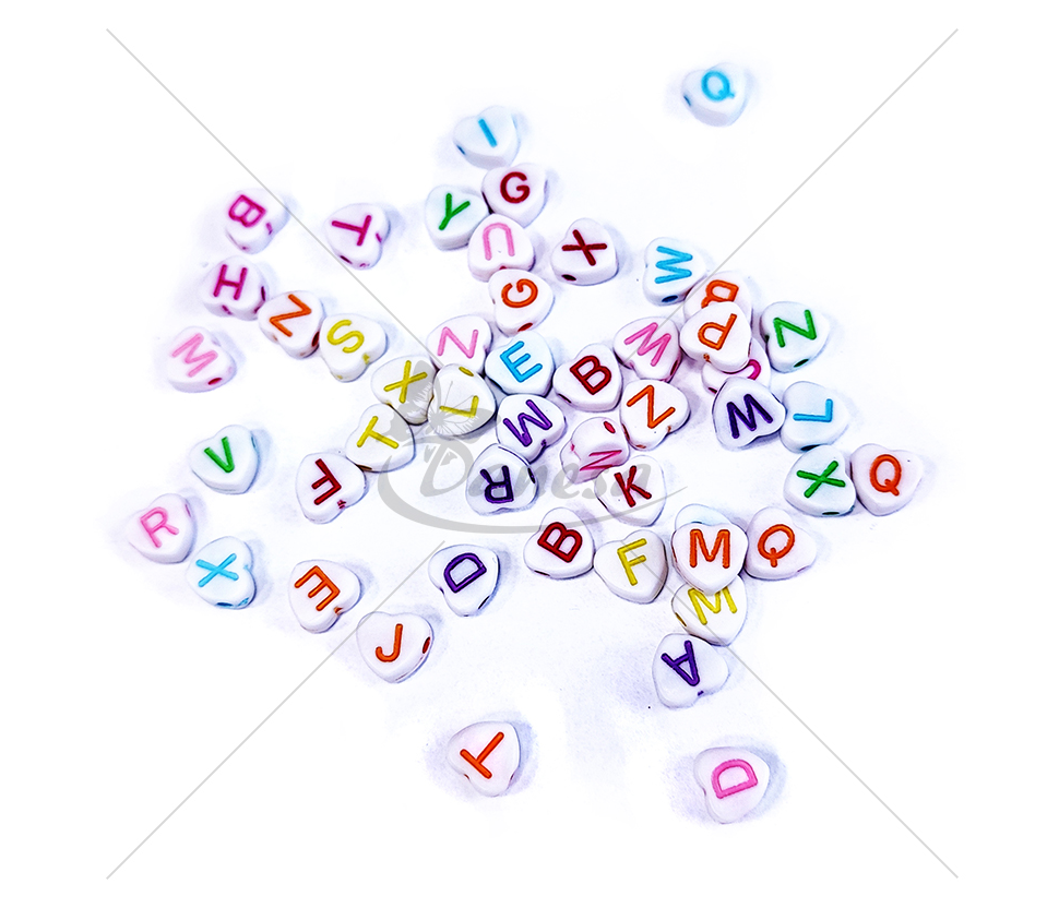 Plastic beads Letters