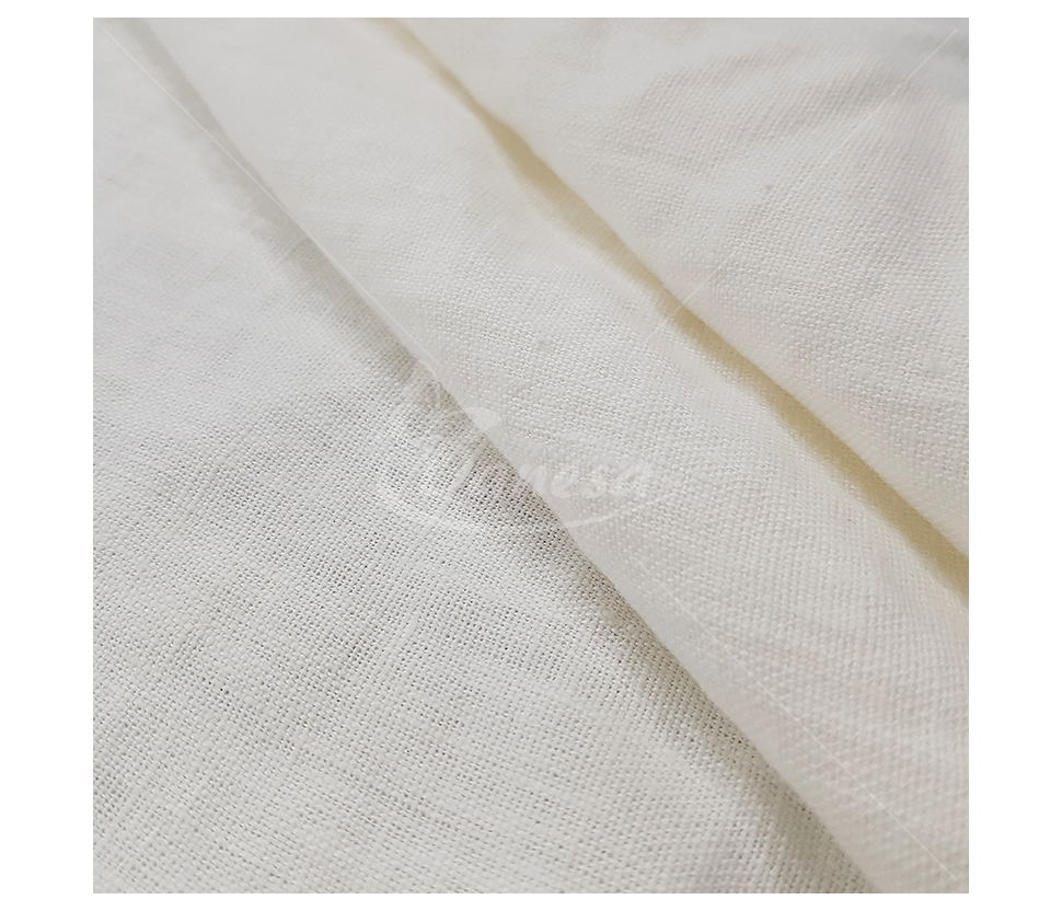 Steamed linen blended with cotton