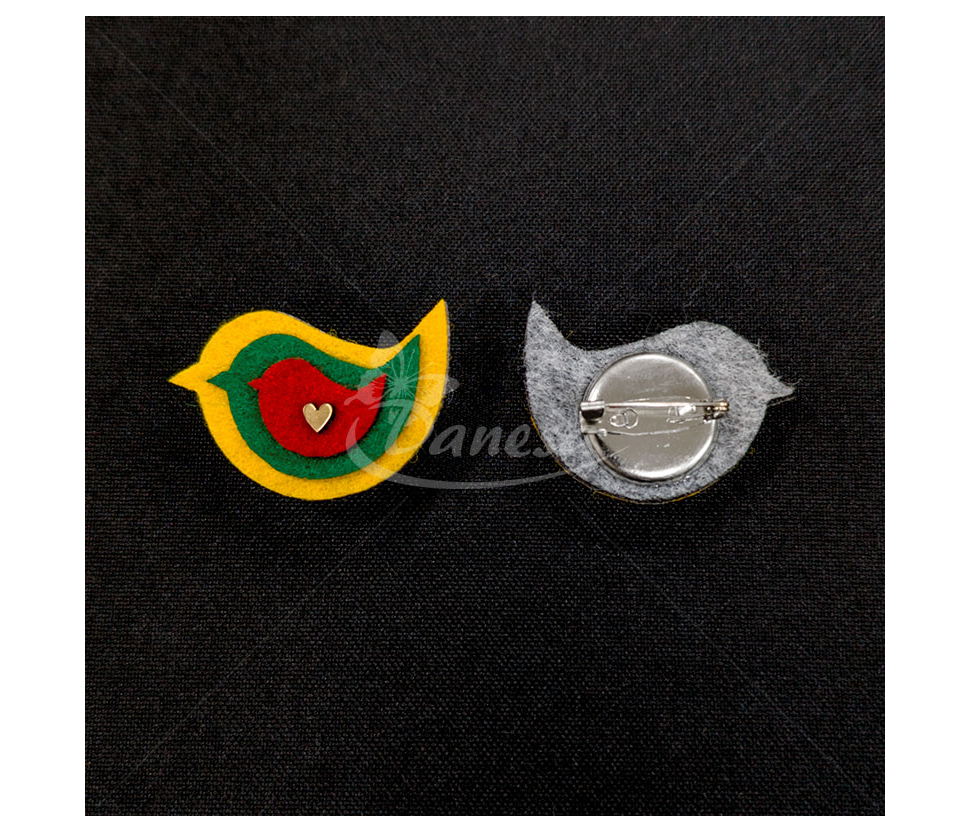 Tricolor Bird- Brooch