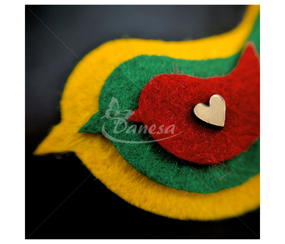 Tricolor Bird- Brooch